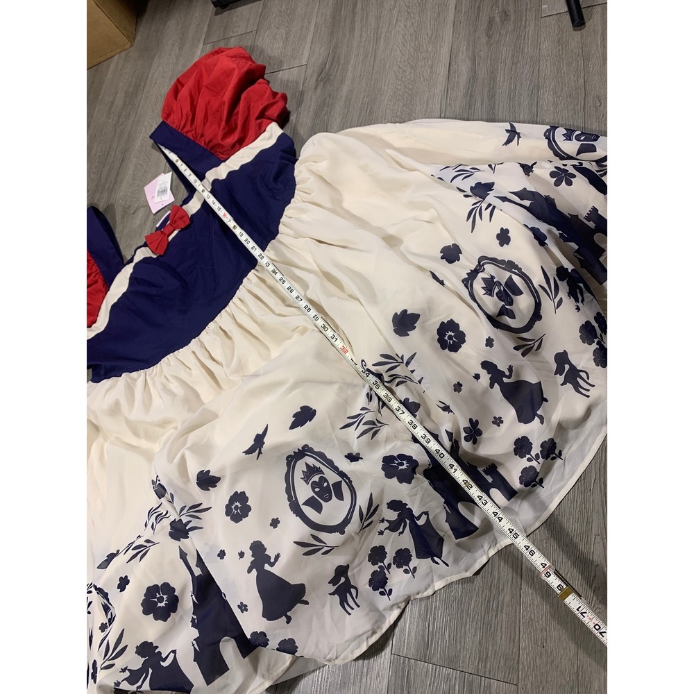 Disney Her Universe Snow White Retro Puff Sleeve Dress NWT Navy Red Cream Sz 5X - Picture 12 of 16